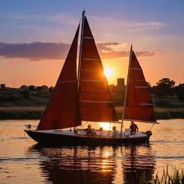 Coucher de Soleil en Voilier près de Nantes — balade en bateau à Sucé-sur-Erdre